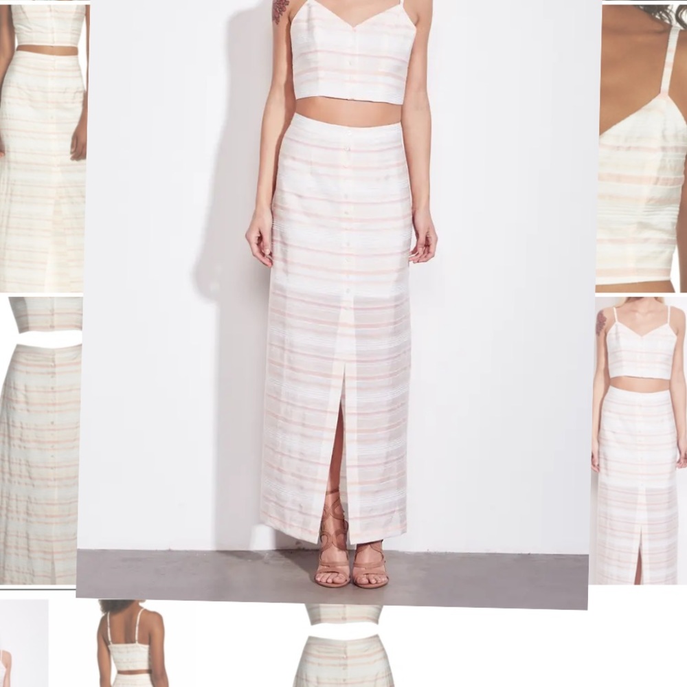 NWT Ali & Jay Pink Palace Two-Piece Top + Skirt
